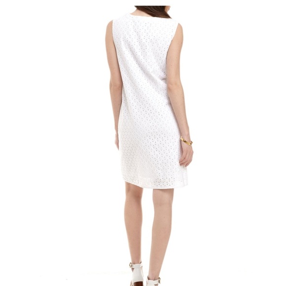 NWT! Kim Rogers white eyelet sleeveless dress. S - Picture 2 of 5